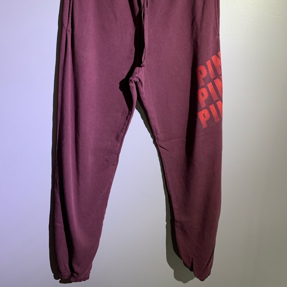 Pink burgundy sweatpants